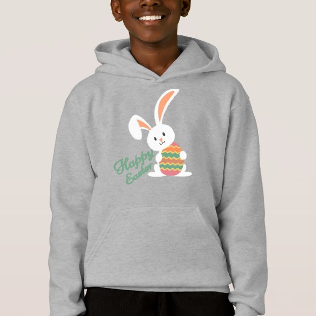 T-shirt  bunny with an easter egg in the paws. (Frente)