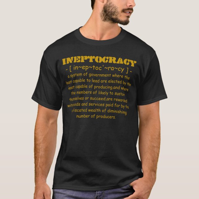 T-shirt & camisas da definição de Ineptocracy (Frente)