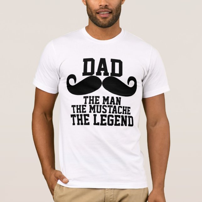 T-shirt & camisas do pai do bigode (Frente)