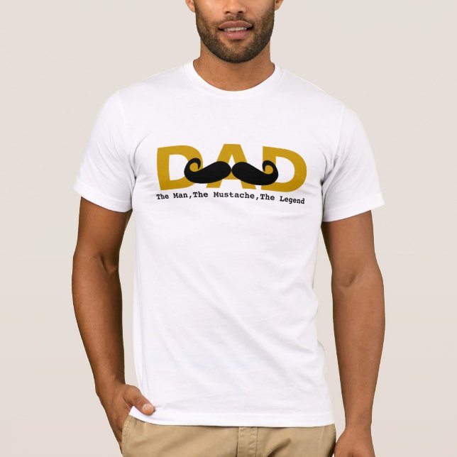 T-shirt & camisas do pai do bigode (Frente)