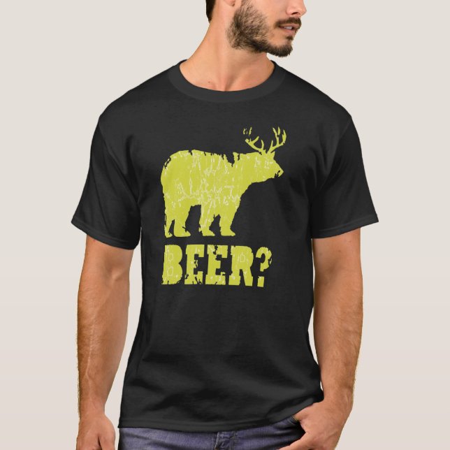T-shirt & camisas dos cervos do urso da cerveja (Frente)