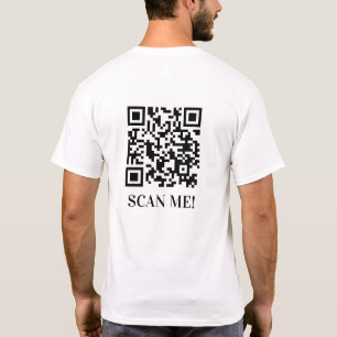 T-shirt com código QR   Camisa de Mídia Social