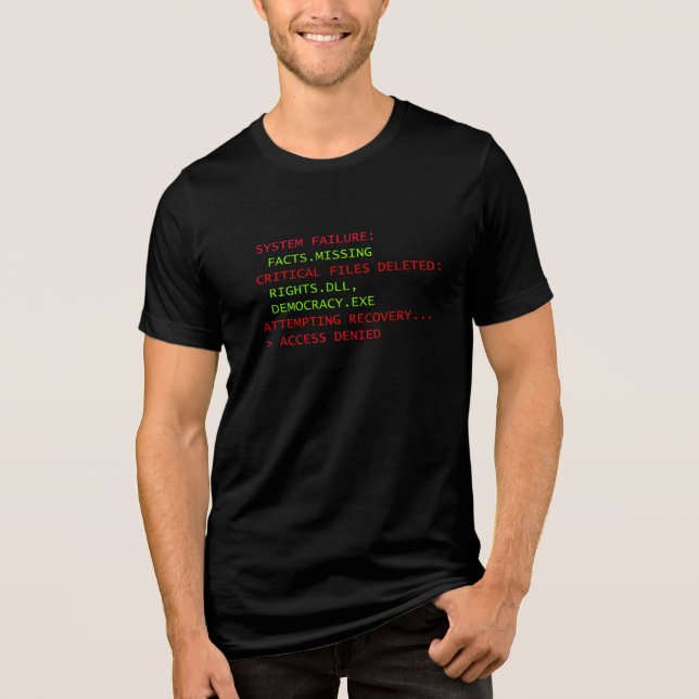 T-Shirt com mau funcionamento executivo - Rebelião (Frente)