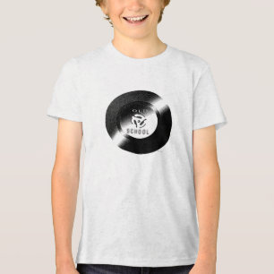 T-Shirt com Registro de Vinilo 45 da Antiga Escola