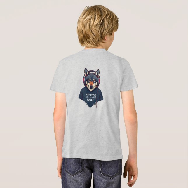 T-Shirt da Coleção de Lobos hipsteres (Verso completo)