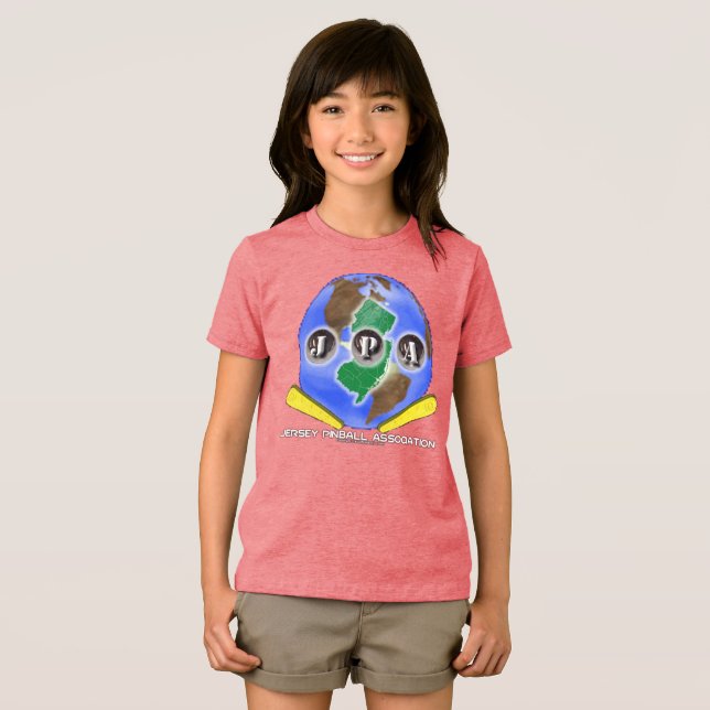 T-shirt da liga da associação do Pinball do jérsei (Frente Completa)