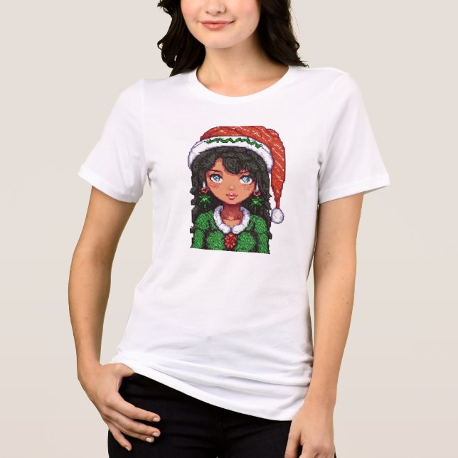 T-shirt da menina de Natal (Frente)