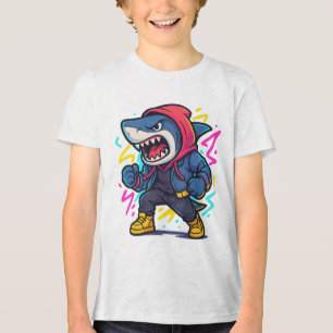 T-Shirt de Cartoon de Tubarão legal