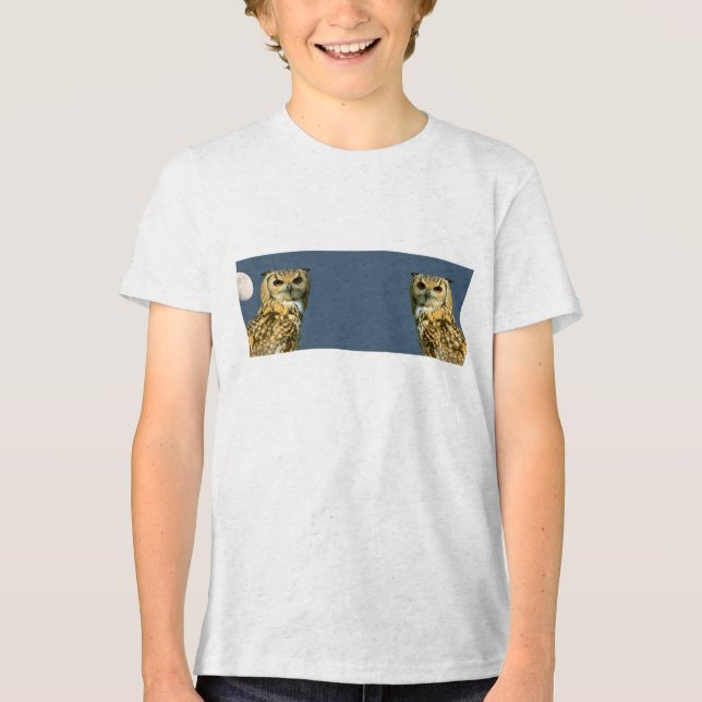 T-Shirt de duas corujas de águia (Frente)
