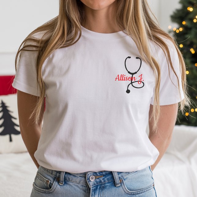 T-Shirt De Enfermeira Personalizada, Camisa De Enf (nurse t-shirt, nurse gift, registered nurse t-shirt, nursing school t-shirt, nursing student shirt,)