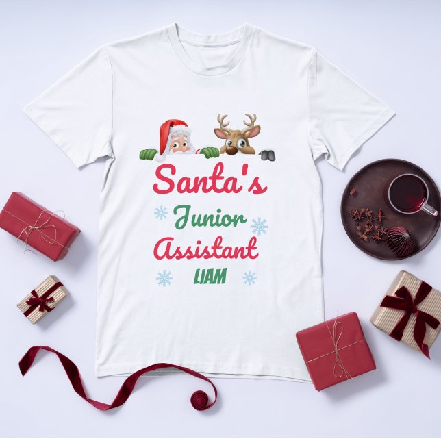 T-Shirt de Natal para Crianças Assistente papais n (Criador carregado)