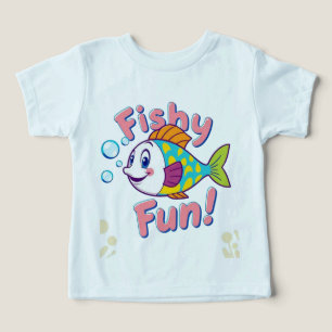 T-Shirt De Peixes De Cartoon De Diversão