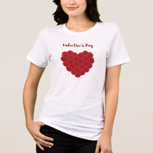 T-Shirt do Coração do Dia de os namorados Rosa ver