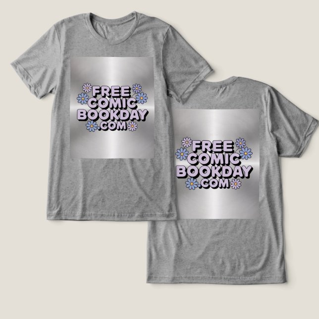 T-Shirt do Dia da Cinza de Quadrinhos Gratuitos (Design Frente e Verso)