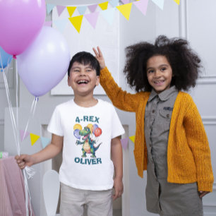 T-shirt do Dinossauro de Aniversário Personalizado