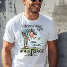 T-Shirt Engraçado De Golfe Entre Na Camisa De Golf