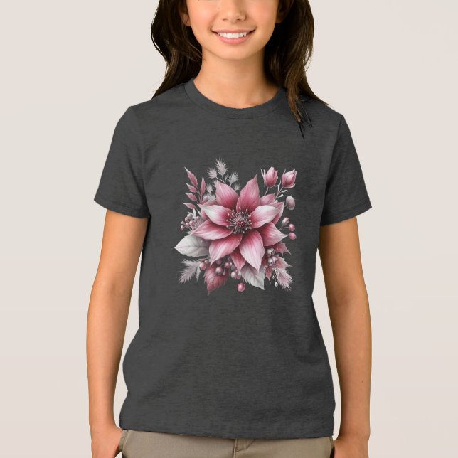 T-Shirt Feriado Floral Rosa (Frente)