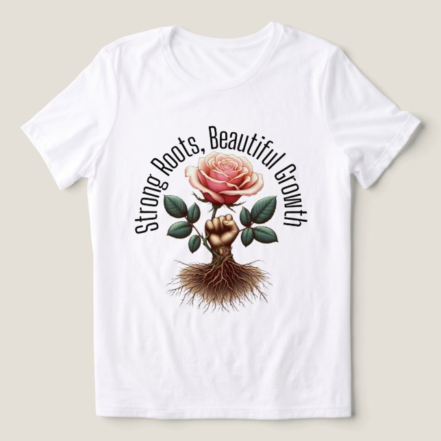 T-Shirt Forte Roots - Design de Punho Floral (Design frontal)