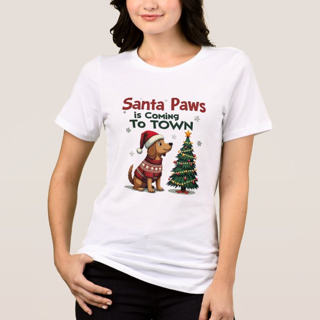 T-shirt Funny Christmas Dog  (Frente)