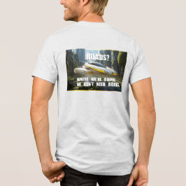 T-Shirt futurística. Veículo voador.