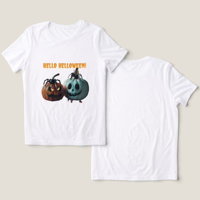 T-shirt HELLO HALLOWEEN (Design Frente e Verso)