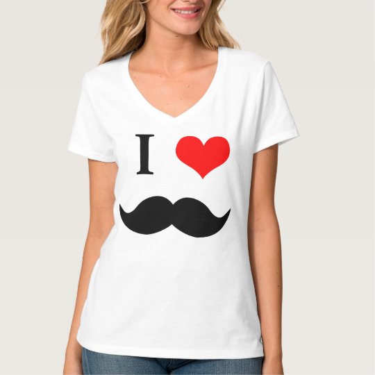 T-shirt I LOVE MUSTACHE Camiseta