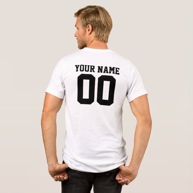 T-Shirt Jersey Personalizado e Personalizado (Verso completo)