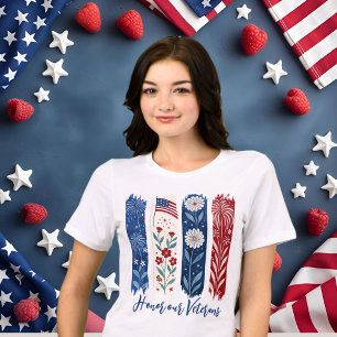T-Shirt Patriótico, Bandeira Americana, Veteranos