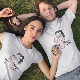 T-Shirt Personalizado do Casal - Nomes e Data Pers