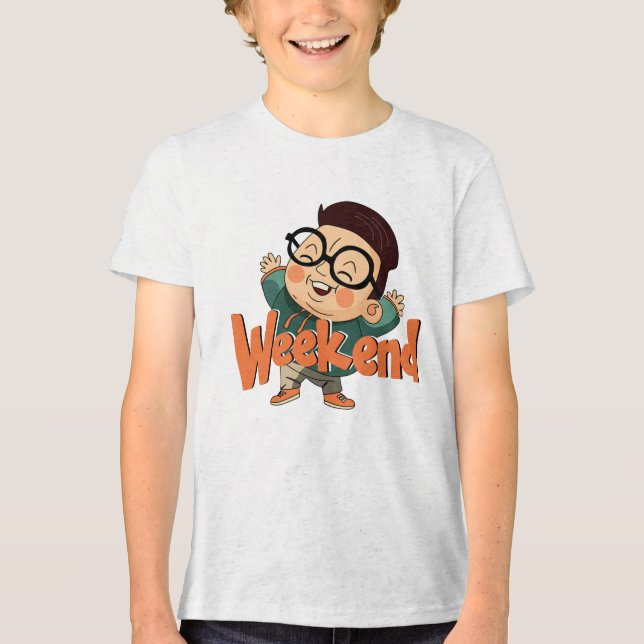 T-Shirt Simples de Fim de Semana: Perfeito para Di (Frente)