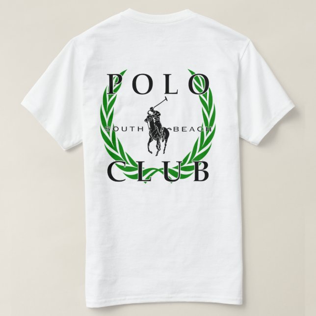 T-shirt sul dos homens do clube do polo da praia (Verso do Design)