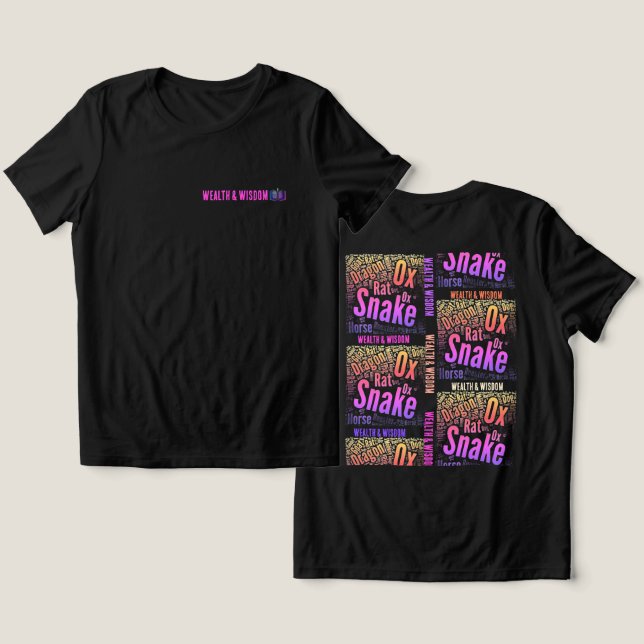 T-Shirt Wealth and Wisdom (Design Frente e Verso)