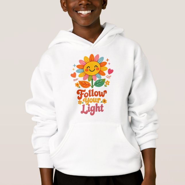 T-ShirtFollow You light – Retro Sunflower Positive (Frente)