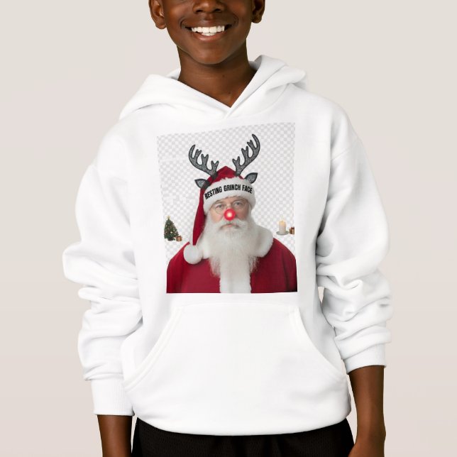 T-ShirtResting Grinch Face Santa Claus T-Shirt | F (Frente)