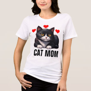 T-SHIRTS DA MOM DE GATO TUXEDO