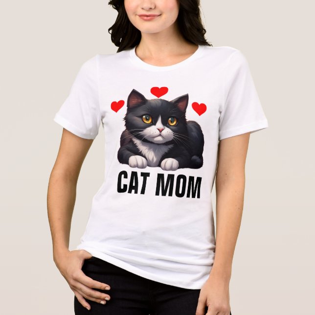 T-SHIRTS DA MOM DE GATO TUXEDO (Frente)