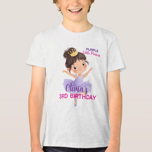 T-Shirts de garotinhos da Princesa Bola Roxa (Frente)