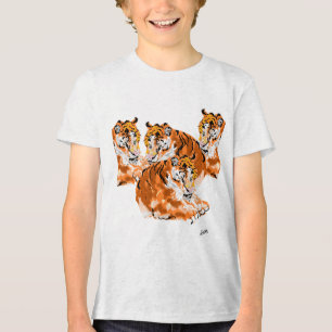 T-Shirts: Família de tigres