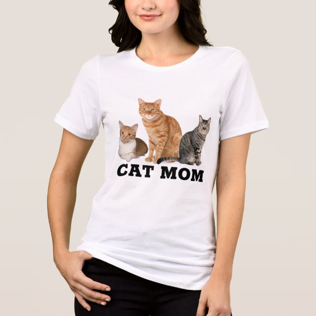 T-Shirts MOM CAT (Ginger Tabby) (Frente)