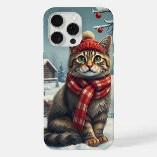 Tabby Cat em Preppy Winter Attyre and Hat