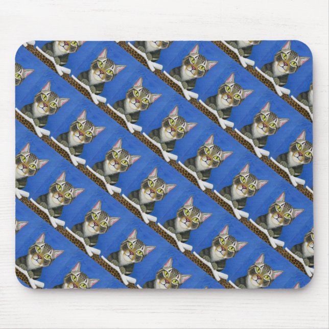 Tabby cat pattern Mousepad (Frente)