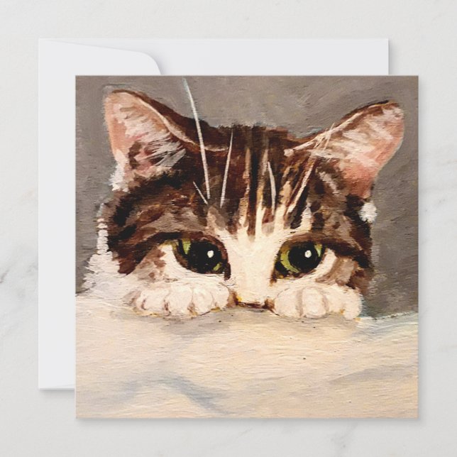 Tabby Kitten Tímido e Curioso (Frente)