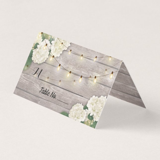 Tabela Caseira Número Escort Hydrangea Madeira Rús (Frente)