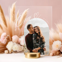 Tabela de Casamento de Foto Coração de Script Núme