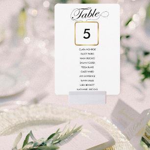 Tabela de Casamento Simples Número Dourado e Gráfi
