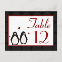 Tabela Número Cartão Penguin Love Casal Mate for L