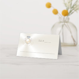 Tabelas de Casamento de Marfim e Cartões de Posiçã