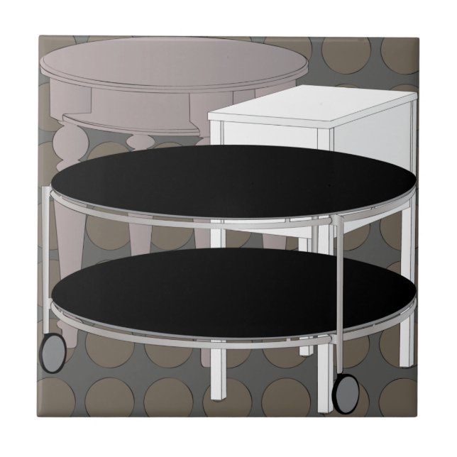 Tabelas de Mobiliário Ikea Azulejo castanho (Frente)