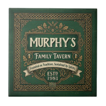 Taberna Irlandesa Personalizada Família Vintage Ve