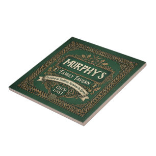 Taberna Irlandesa Personalizada Família Vintage Ve